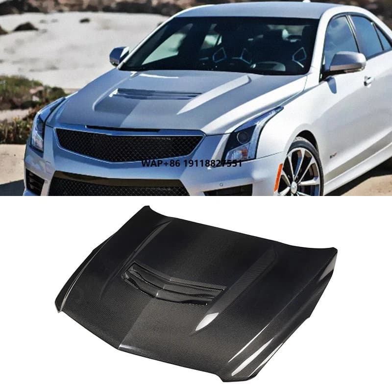 Generation Carbon Fiber Hood forATS-L Modified Real V New Condition with Included Clips Engine Hoods