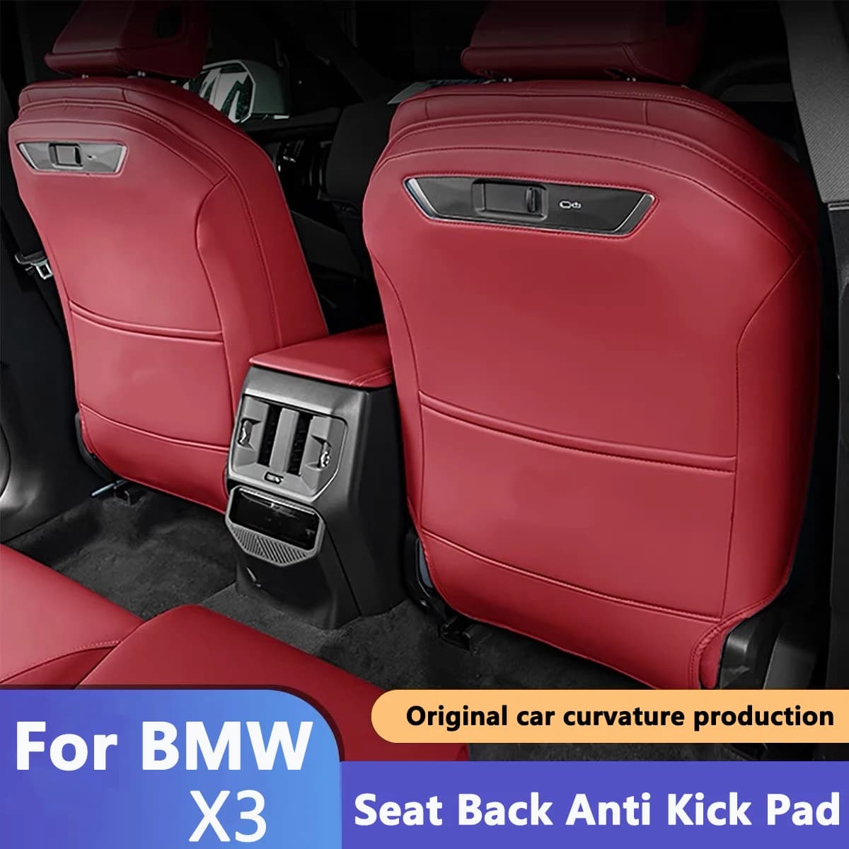 For BMW X3 G45 2025 Car Seat Back Anti-kick Pad Leather Full Coverage Seat Anti-scratch Protector Cover Car Interior Accessories