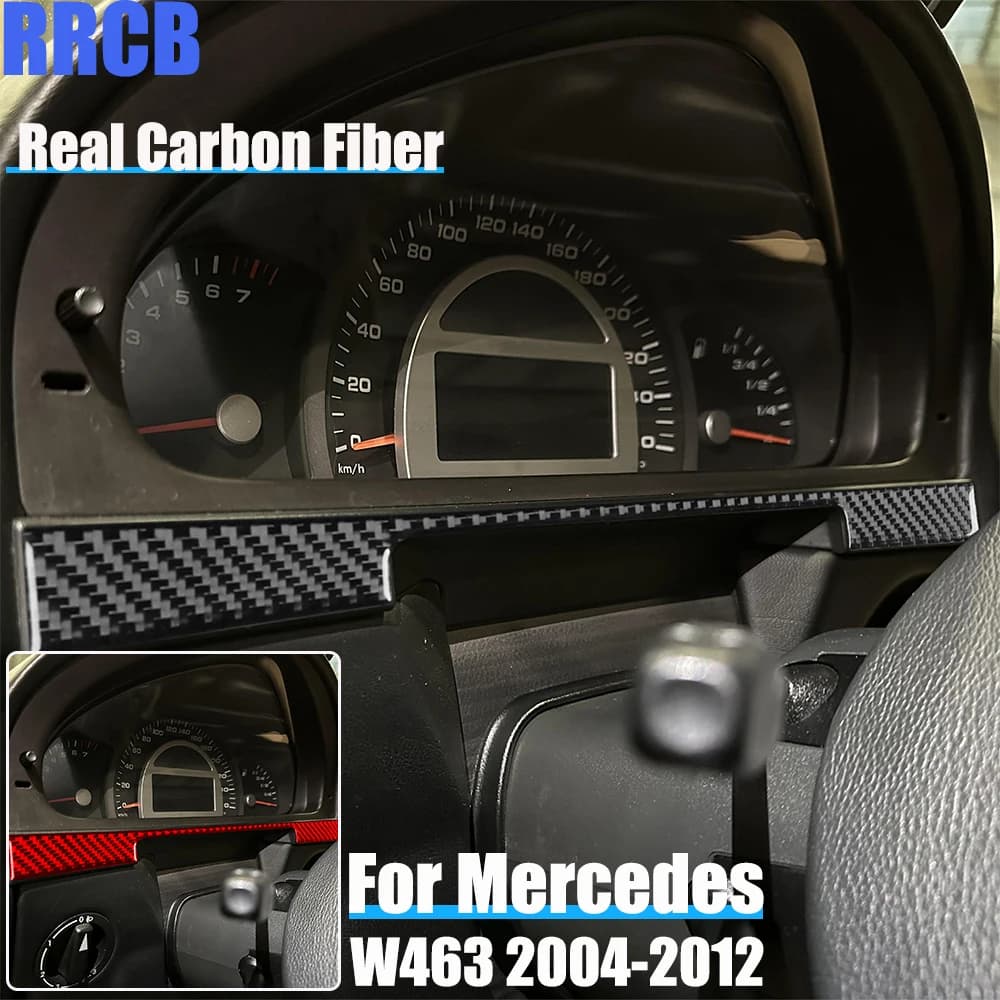 Real Carbon Fiber Car Accessories Speedometer Soft Cover Sticker For Mercedes-Benz G Class W463 G500 G55 G63 G550 2004-2012