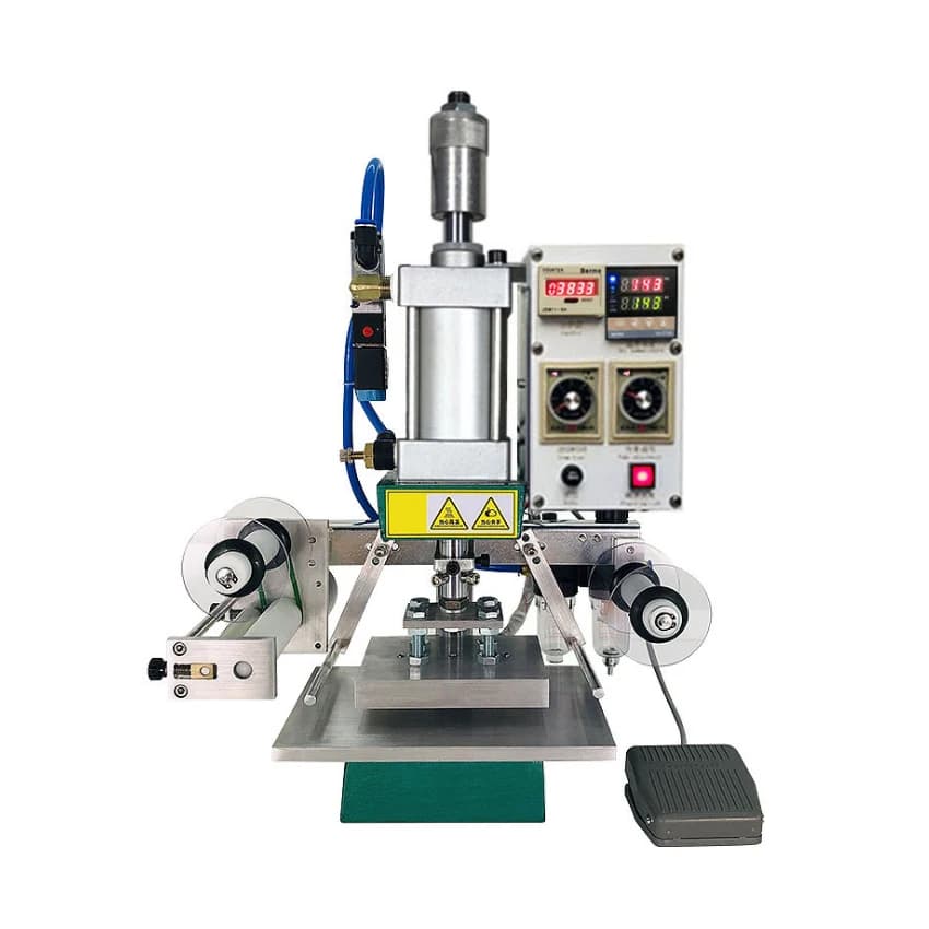 QK-1013  Cheap Price and Good Quality Pneumatic 10*13cm Hot Stamp Stamping Machine for Leather