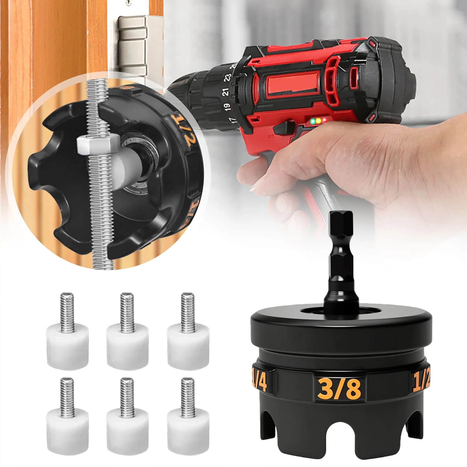 F5 Nuts Drill Zipper Attachment Threaded Rod Nuts Runner for 1/4in 3/8in 1/2in Threaded Rods Home Gadgets Home Accessories