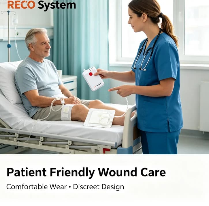 VAC Negative Pressure Wound Therapy NPWT System,Complete Kit  Pump plus  Wound Dressing for Physical Wound Care Treatment