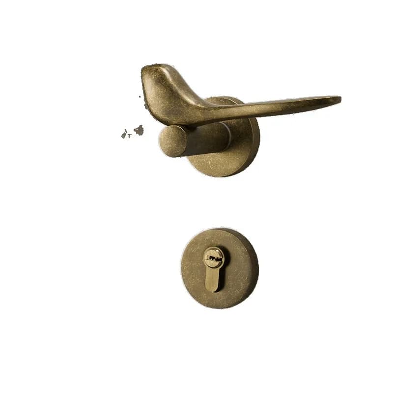 Golden Bird Door Lock Indoor Bedroom Household Handle Split Magnetic Silent Wooden Door Lock