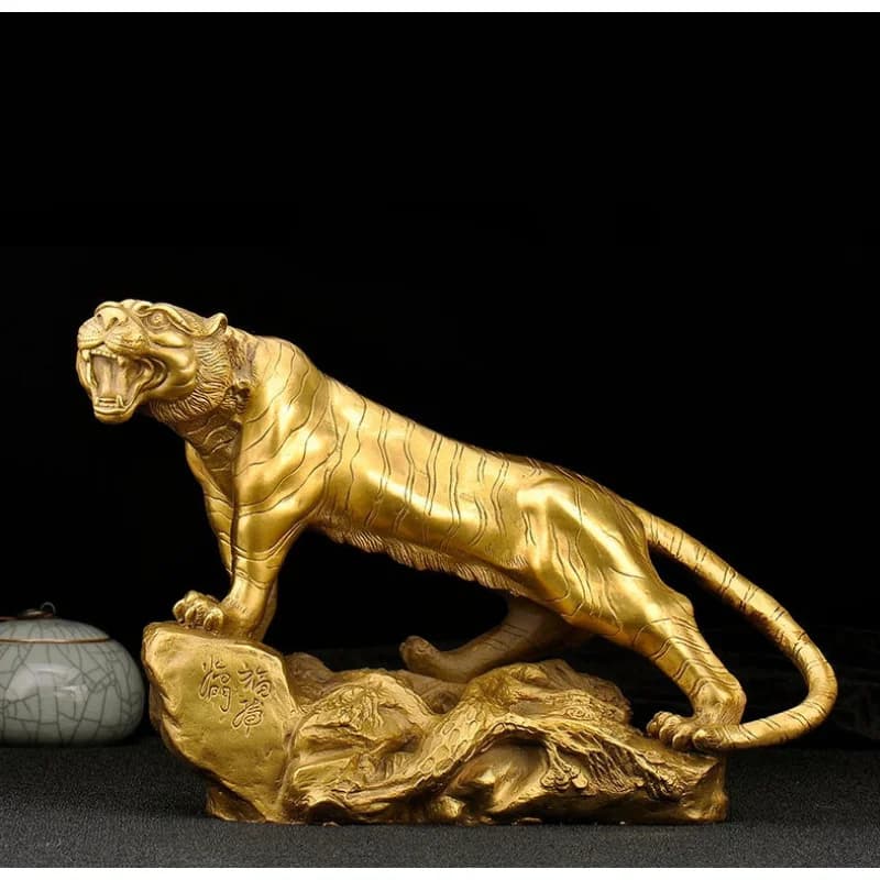 Brass ornament, copper tiger zodiac , shop, office, living room, decorative craft, home decoration, for
