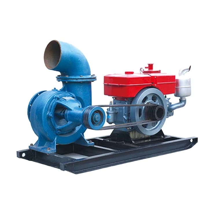 Water Pump Set Cast Iron Irrigation Single Cylinder Engine 6 Inch Mini 15HP 10KW 12V BST Low Pressure 180 Cubic Meters