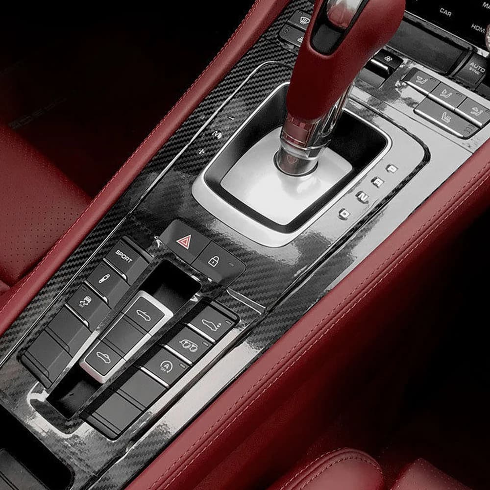 Carbon Fiber Interior car Sticker For Porsche 718/919/911/ 2013-2018 Central Console Gear Shift Panel Door Handle Cover Trim
