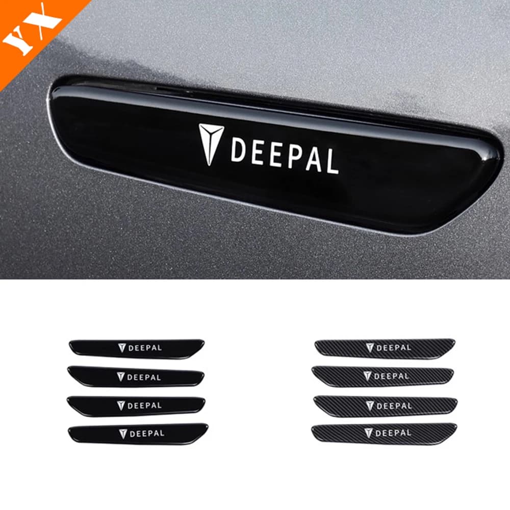 2024 2025 2026 For changan deepal SL03 accessories Carbon Black Car Handle Protective Cover, Door Handle Decorative Cover 4pcs