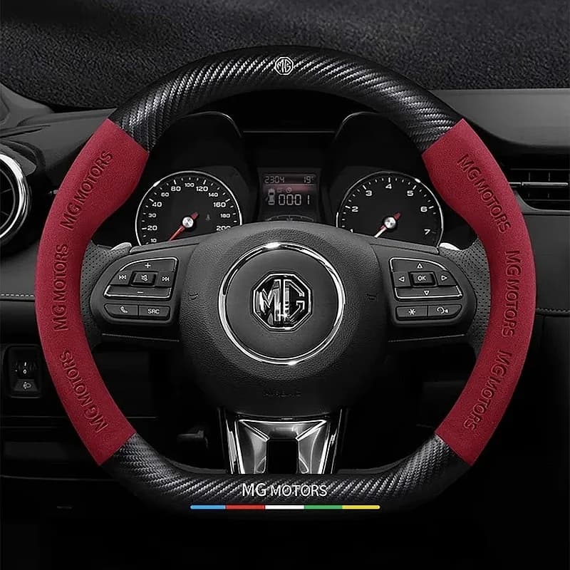 Carbon Fiber Car Steering Wheel Cover For BYD Atto 3 Seal Dolphin Han, Non-slip Soft Steering Wheel Protector Auto Interior Acce