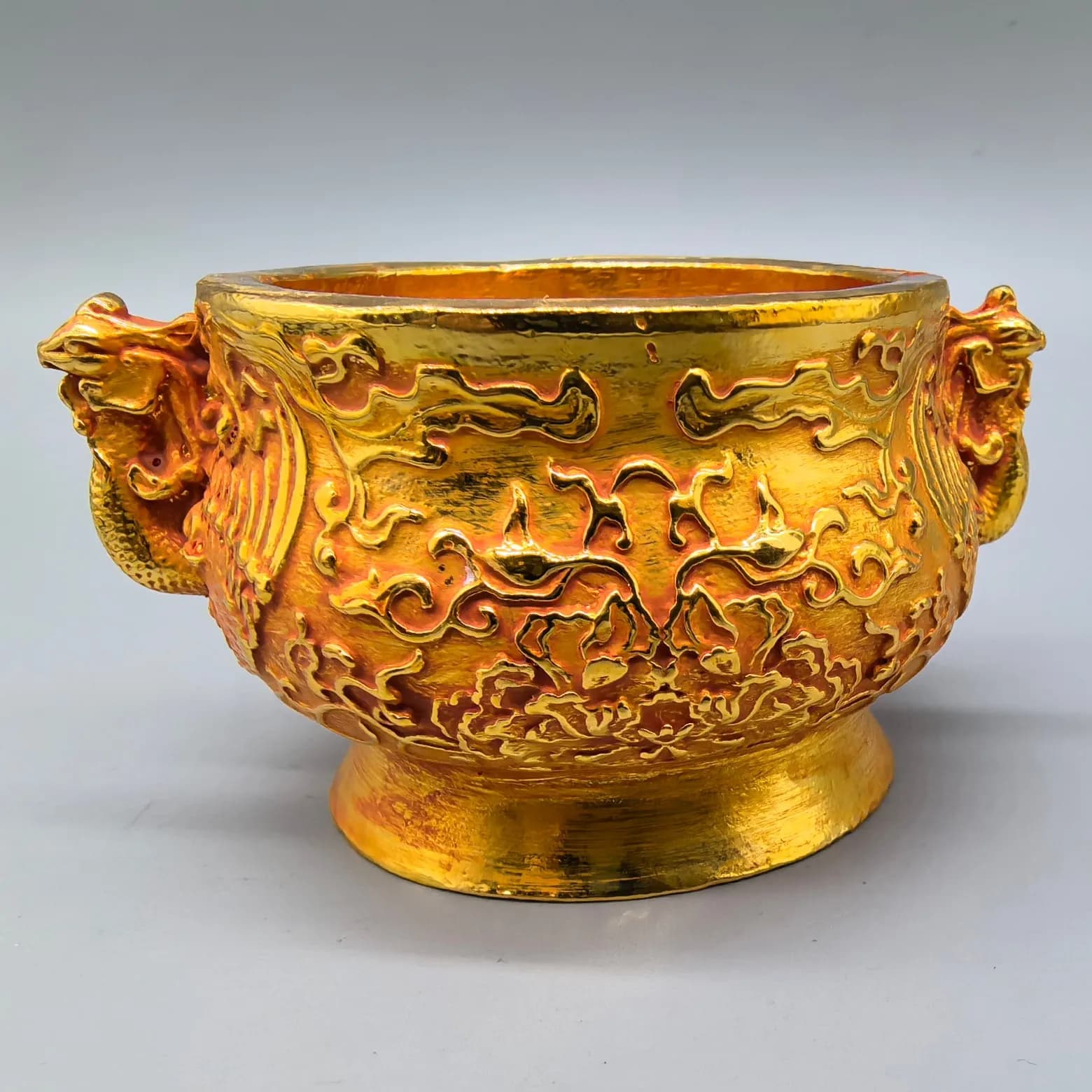 Pure Bronze Gilt Incense Burner