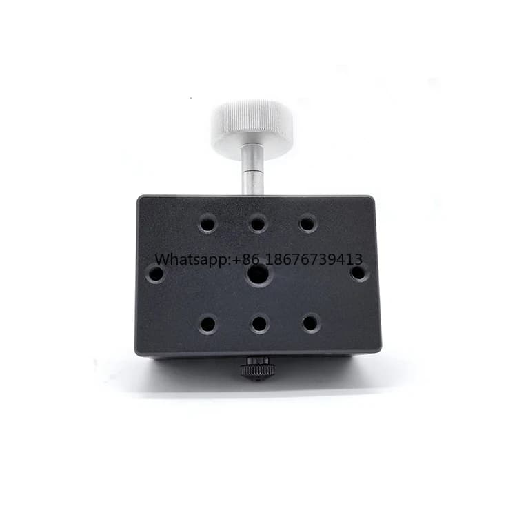 Manual Aluminum Alloy Linear Translation Stages Gear Worm OEM Travel Range 40mm