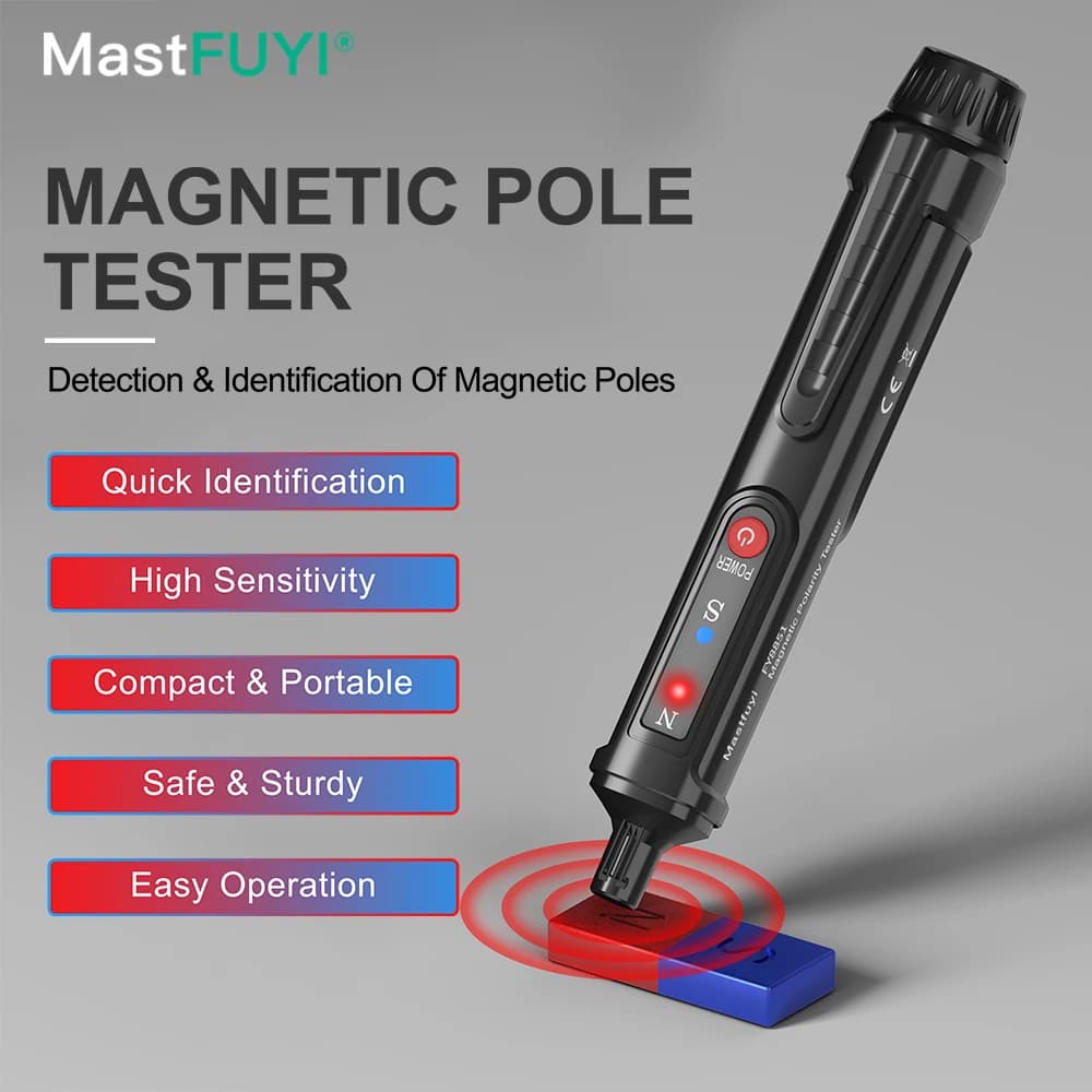MASTFUYI Magnetic Pole Tester - Accurate N/S Polarity Identification Pen for Magnet Sensitivity Detection & Field Determination