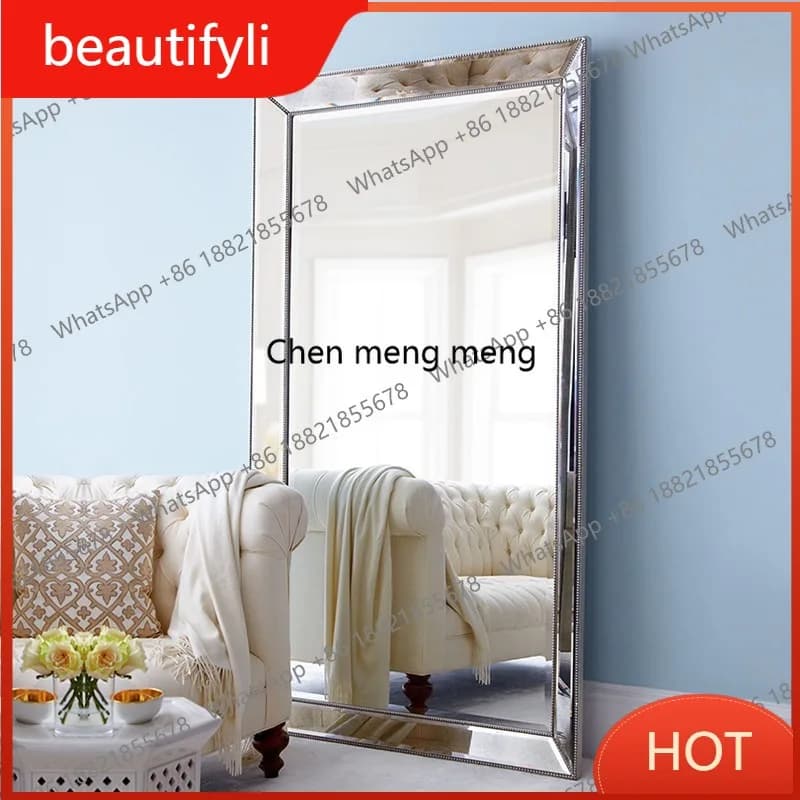 D80 Dressing mirror wall hanging full body floor three-dimensional mirror clothing store fitting mirror