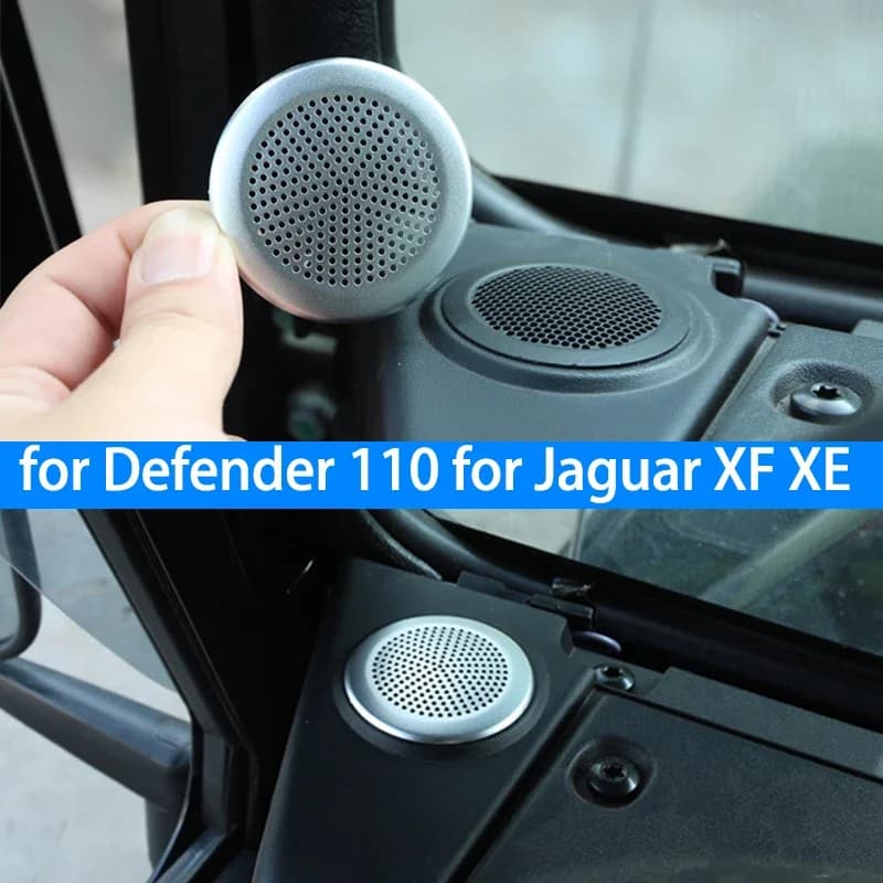 Aluminum Alloy Car Styling Dashboard Speaker Net Tweeter Mesh Cover Trim Fit For Jaguar XE XF 2015-2020 Auto Accessories