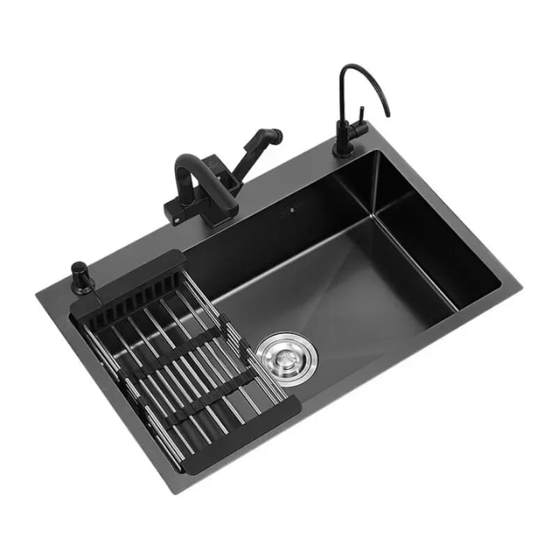 Kitchen Sink Handmade Nano Thickened 304 Stainless Steel Household Japanese Style