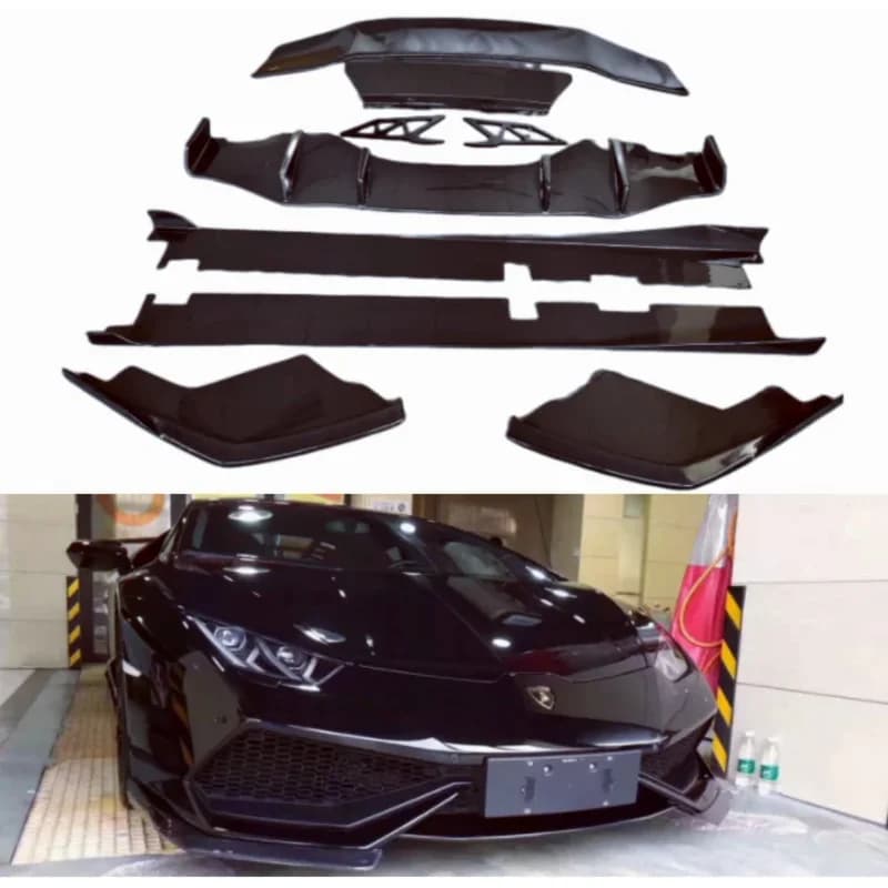 For Lamborghini Huracan LP580 LP610 2014-2020 Bumper Front Lip Splitters Rear Diffuser Side Skirt Spoiler Carbon Fiber Body Kit