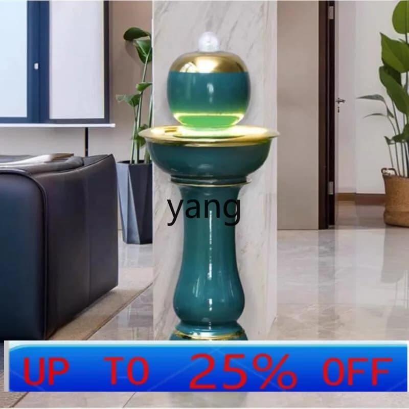 LHH  ceramic flowing water fountain ornament lucky living room floor circulating water landscape