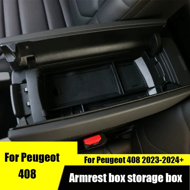 For Peugeot 408 2023 Armrest box storage box interior modification special decorative storage box supplies