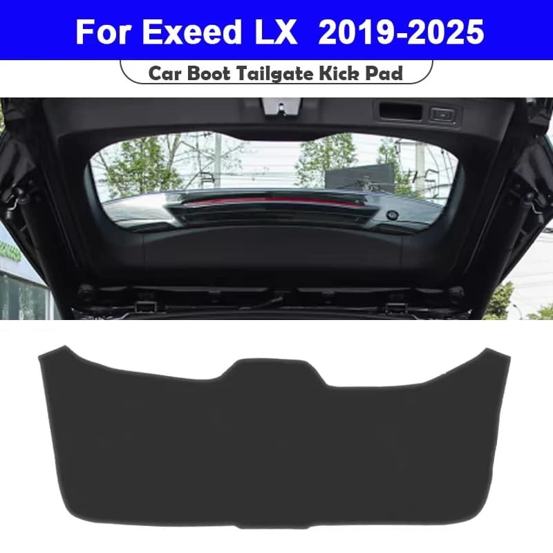 For Chery Exeed LX 2019-2025 Trunk Tailgate Guard Pad Leather Rear Trunk Door Protective Car Anti-dirty Pad Interior Accessories