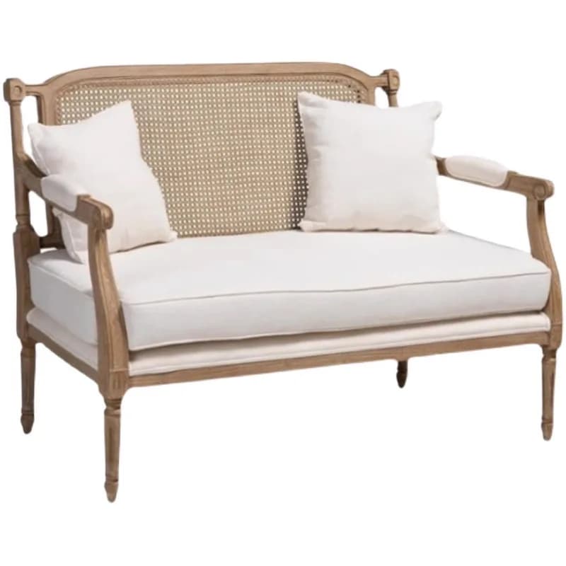 Double sofa retro old single leisure chair living room hotel villa furniture