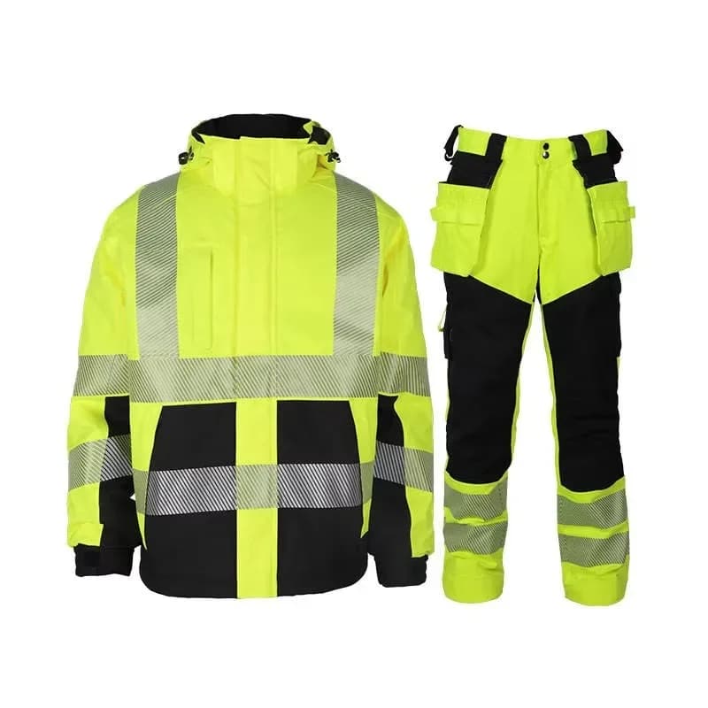 Men's Outdoor High Visibility Work Safety High Visibility Reflective Waterproof Worker Safety Jacket