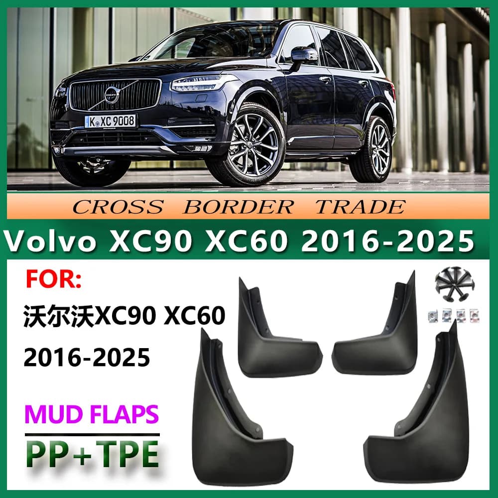 For Volvo XC90 XC60 2016-2025 Mud Flaps OE Style Splash Guards Set of 4 Perfect Fit for Luxury SUV