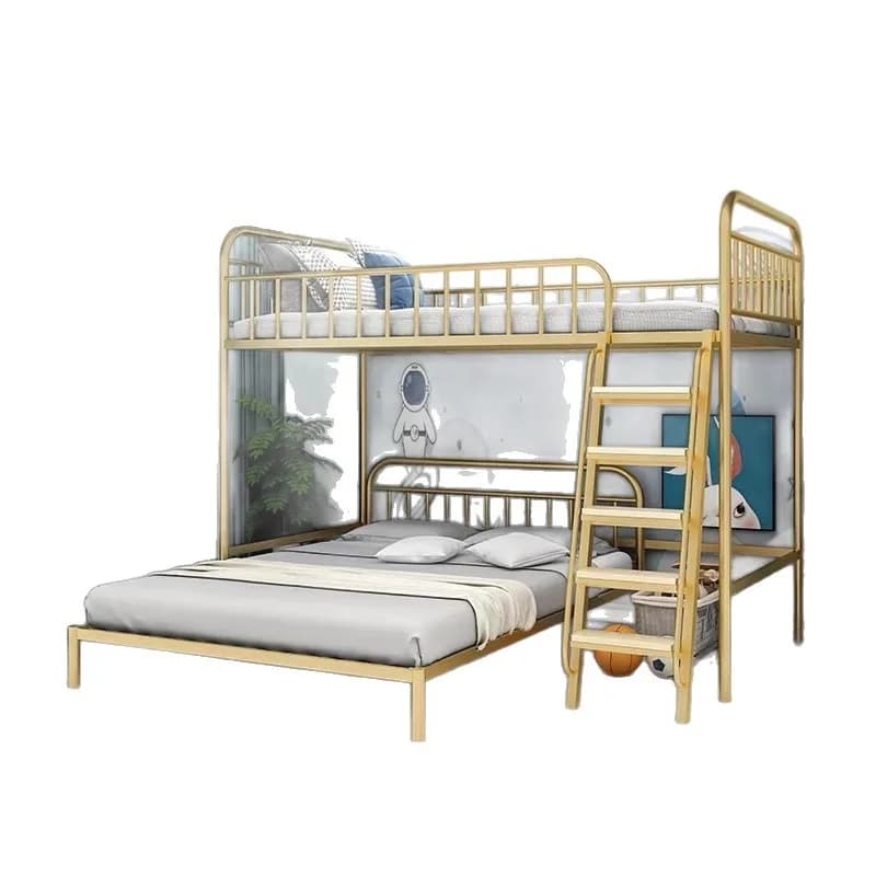 and lower , dislocated elevated  empty loft  under the , small apartment type, mother and child beds, bunk b