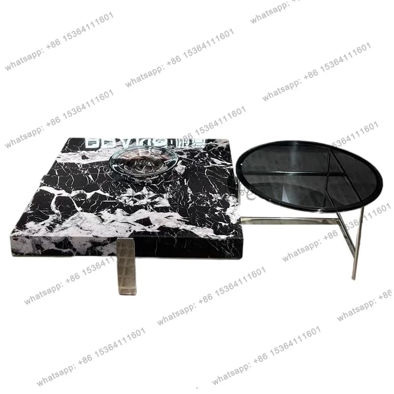 Italian marble coffee table living room size for home use