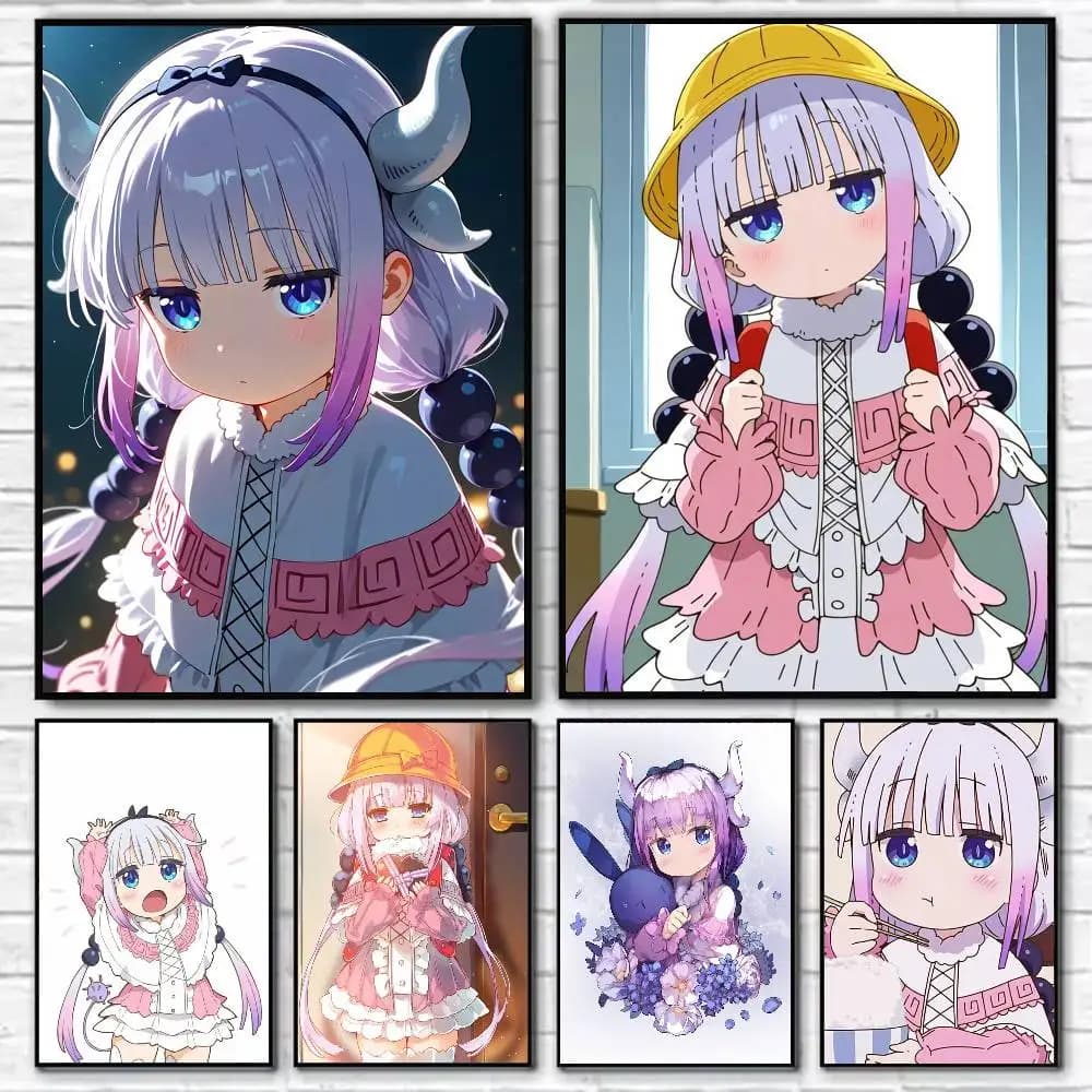 Kanna Kamui Poster Self-adhesive Art Waterproof Paper Sticker Coffee House Bar Room Wall Decor
