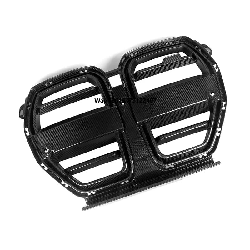 100% Dry Carbon Fiber Car Front Grill for G80 G81 G82 G83 M3 M4 2021+ SQ-V Style Without ACC Auto Parts  Front Bumper Grill