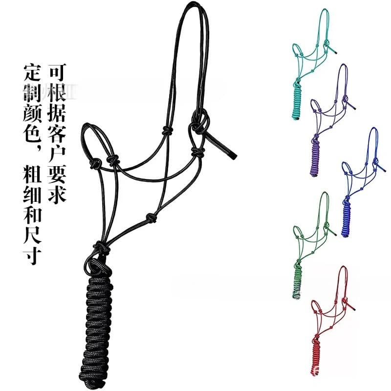 American Training Bridle, Braided Horse Head Rope Horse Halter Equestrian Supplies Horse Rope
