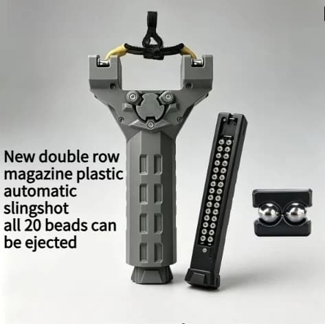 Creative Outdoor Competitive Rapid Fire High Precision EDC Slingshot Double Row Magazine Automatic Loading Slingshot Tool Parts