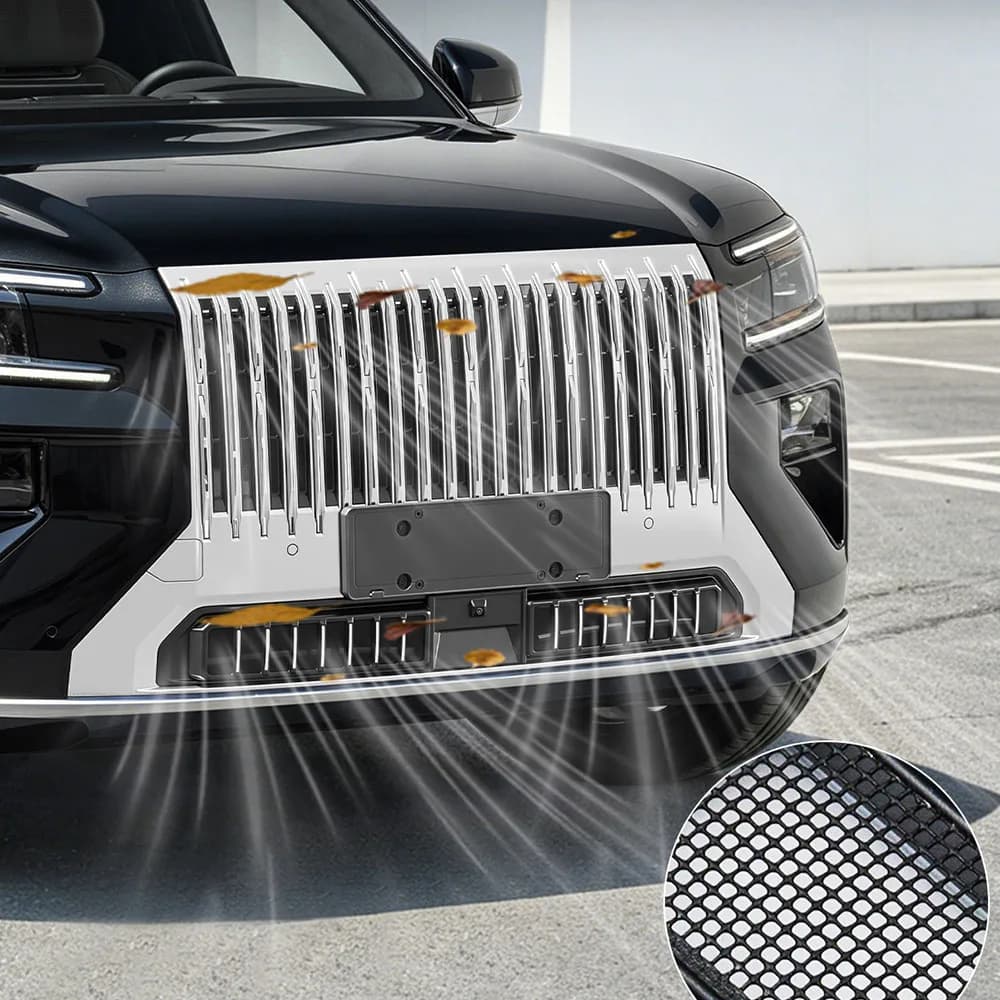 For ZEEKR 8X 2026 Buckle Type Insect Proof Net ABS Material Automotive Modification Supplies Water Tank Dust Screen
