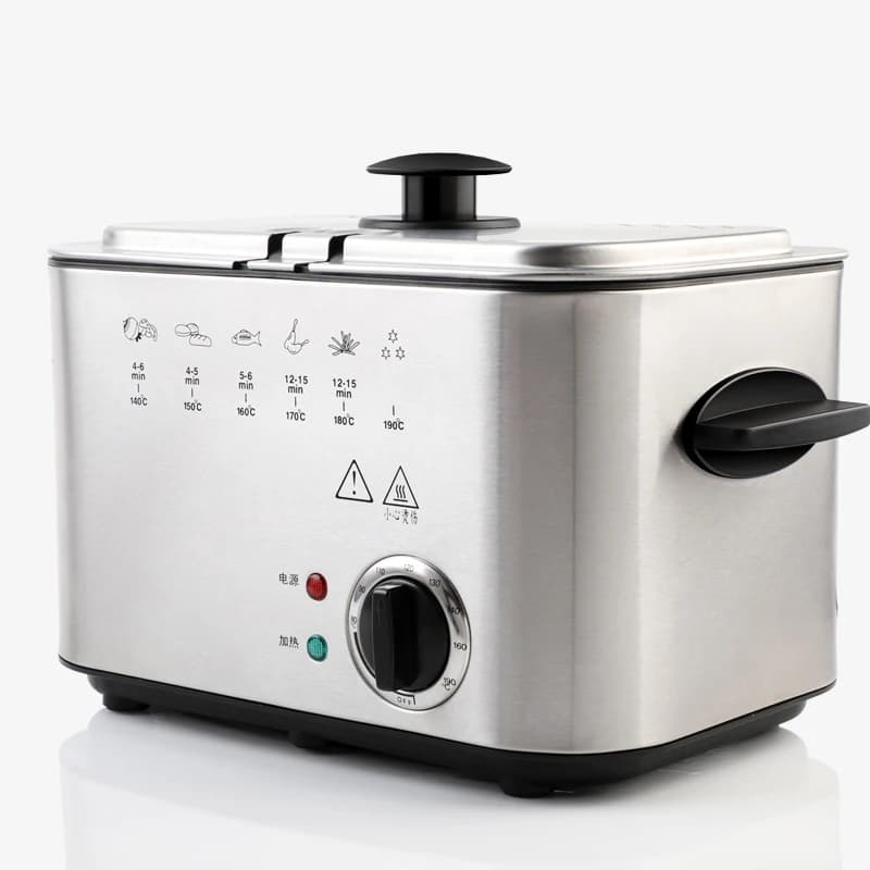 【Hot】1.2L Electric Fryer Household Constant Temperature Mini Multi-Function Rectangular Chicken Wings Small Electric