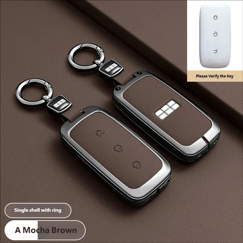 Zinc Alloy Garnish Trim Cover For Geely EX5 Galaxy E5 Proton e.MAS 7 2025 2024 Car Remote Control Key Case Keychain Accessories
