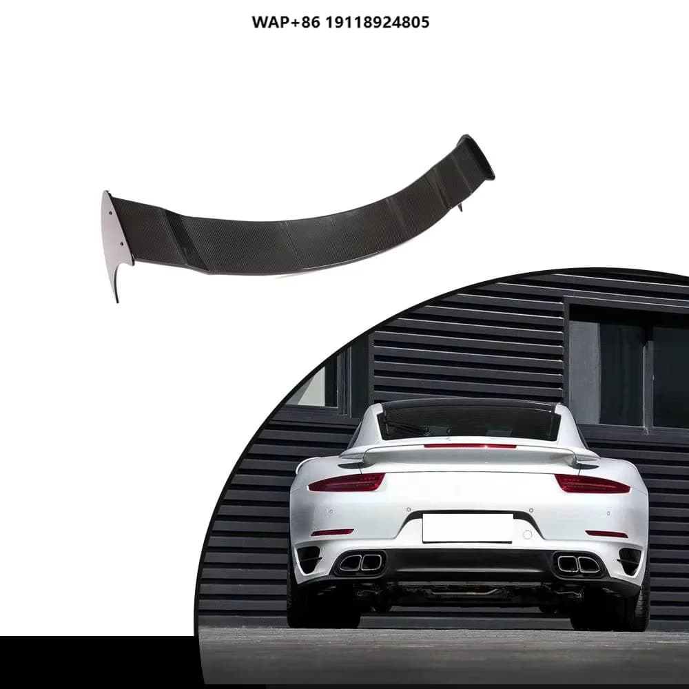 Dry Carbon Fiber Rear Trunk Wing Spoiler for 911 991 Turbo S 2-Door 2014-2016
