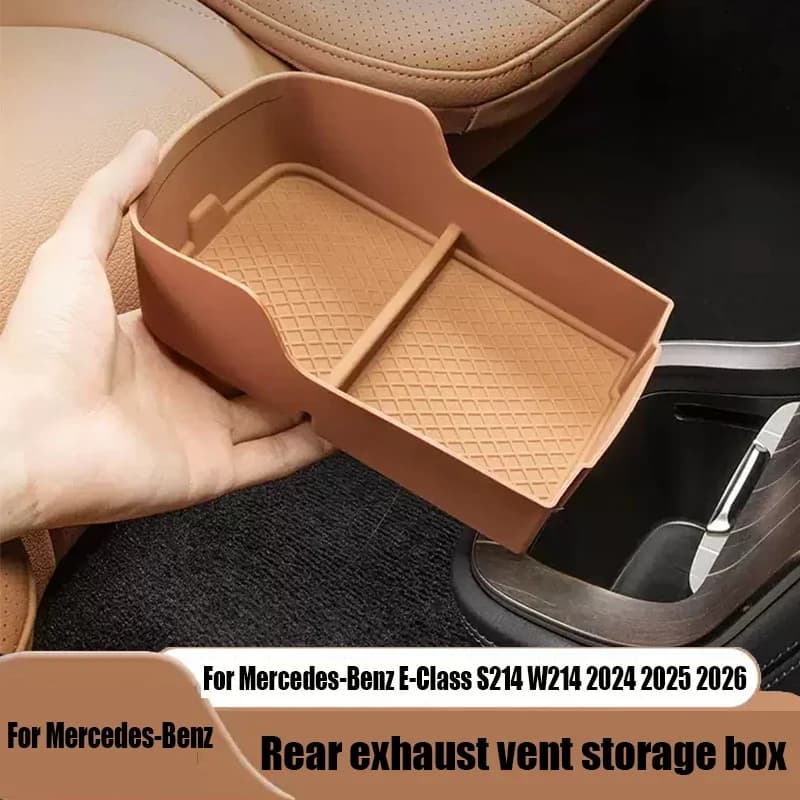 For Mercedes-Benz E-Class W214 S214 2024 2025 2026 Silicone Rear Air Outlet Storage Box Car Interior Organizer Accessories