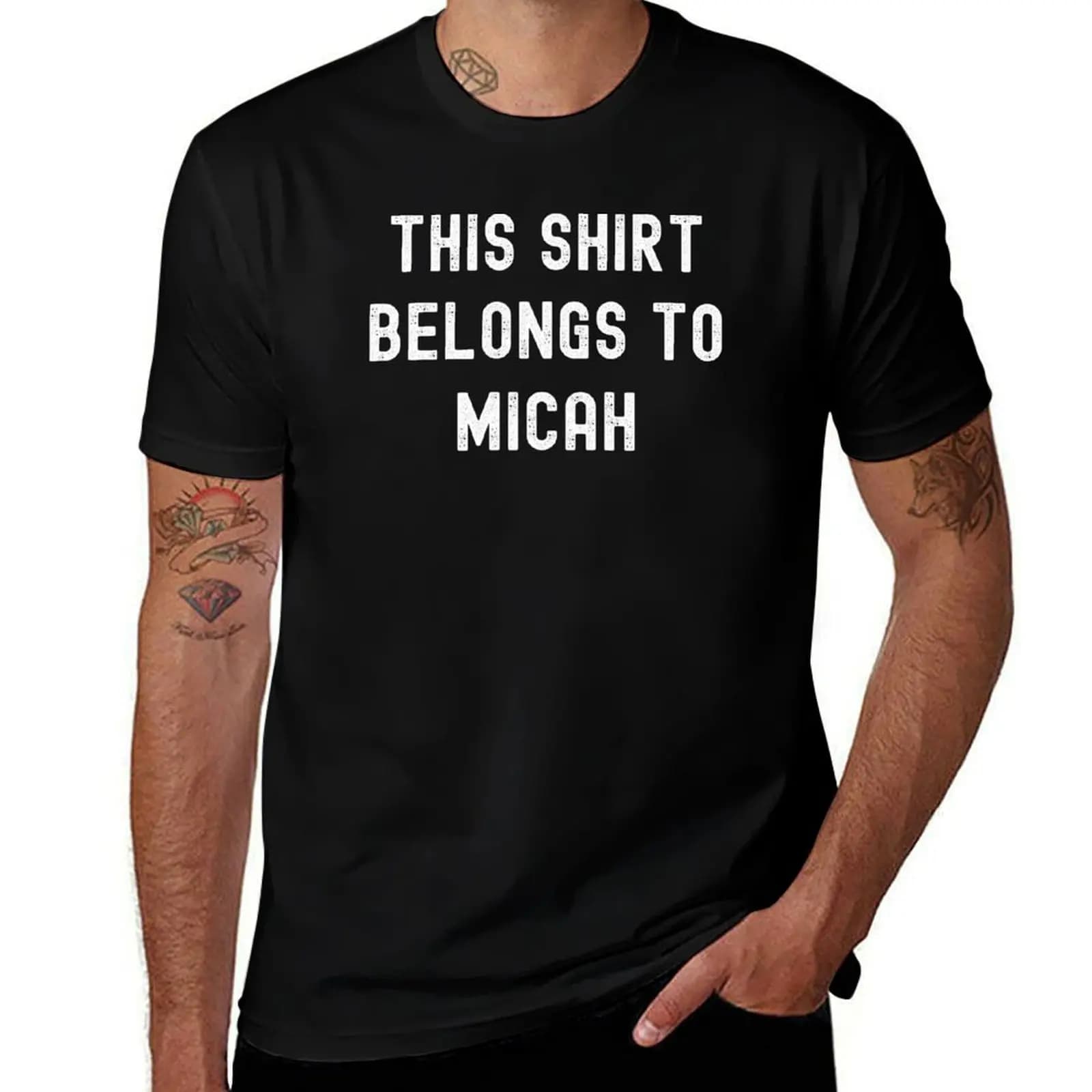 This Belongs to Micah T-Shirt Fashion Pattern Printed Tee Shirt T-Shirt