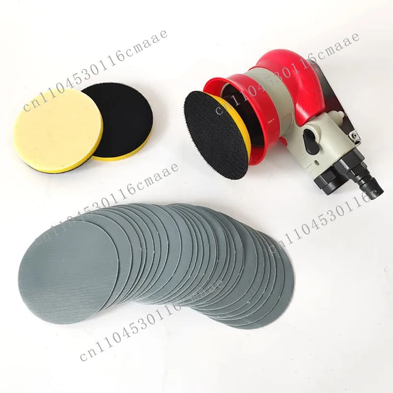 3 inch 75mm small pneumatic polishing machine, car paint surface treatment, beauty sandpaper 2000 mesh 3000