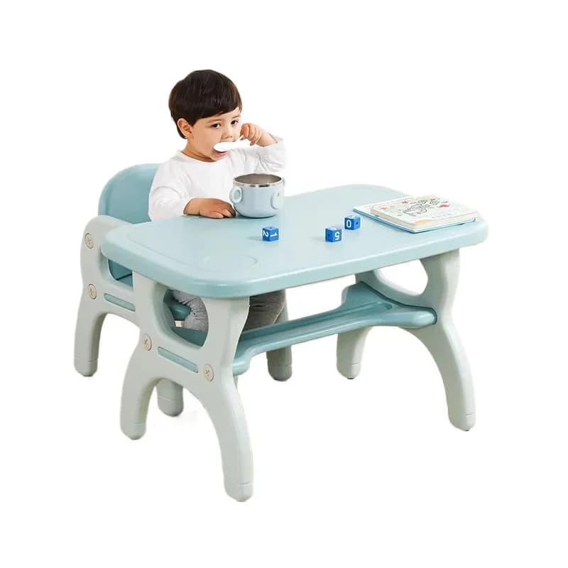 Modern Multifunctional Plastic Children's Dining Table and Chair Set Learning and Playing Bedroom Home Office Shopping