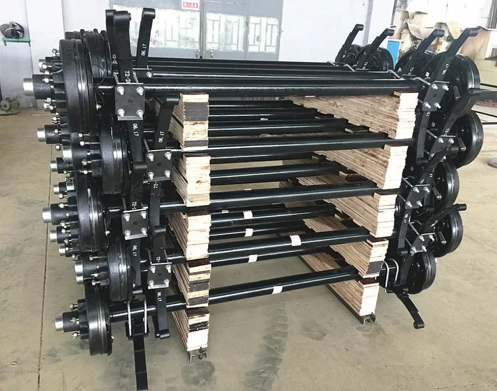 Leaf Spring Brake Axle Parts & Accessories New Condition Car Trailer Suspension Axle Assembly with