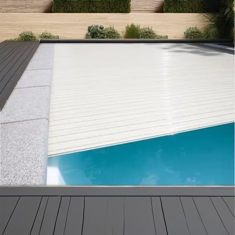 Easy Installation Stainless Steel Electric Pool Cover Rectangular Automatic Solar Cover 24V Safety Clean Function