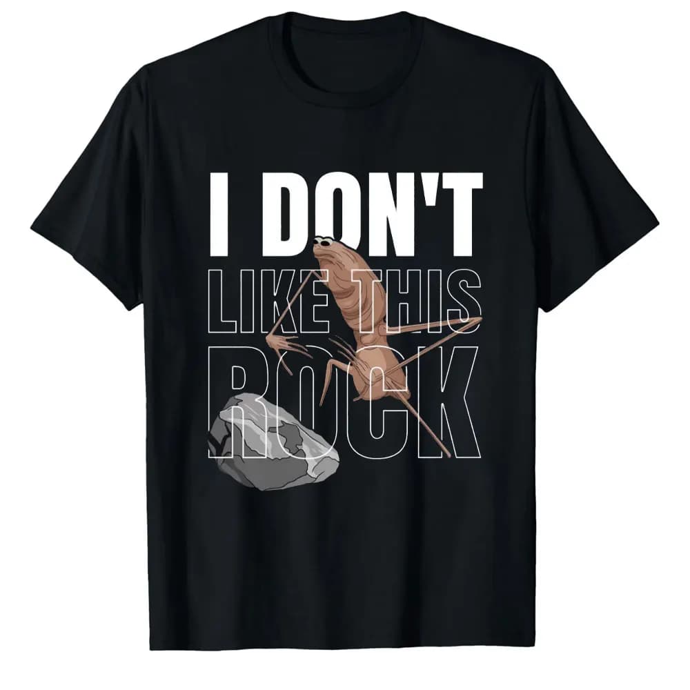 Marcus The Worm Shirt I Don't Like This Rock Funny T-Shirt Multicolor Viral Tee Graphic T Shirts Men Clothing Anime Clothes Tops