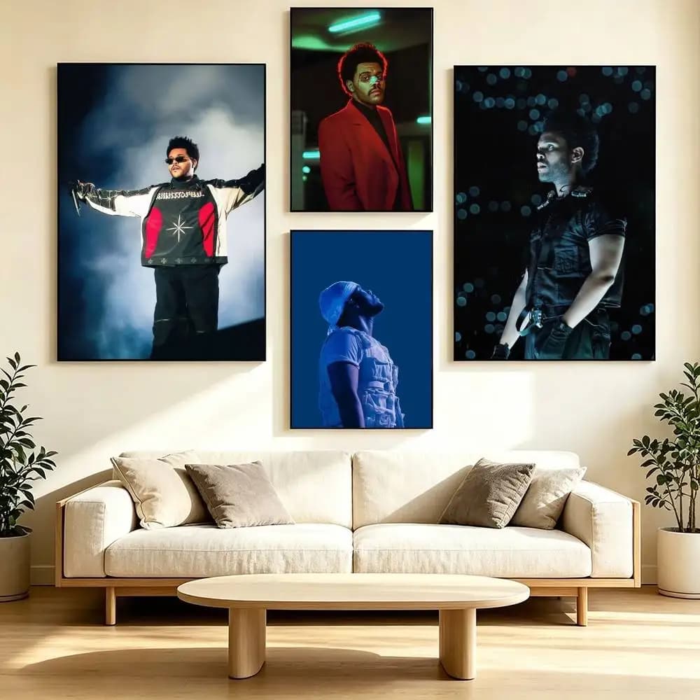 S-Singer Abel Tesfaye  Poster High Quality Dorm Living Room Aesthetic Wall Decoration Painting Stickers Gift