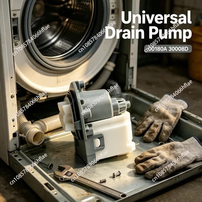 Universal Washing Machine Drain Pump Model 00180A 30008D Drum Washer Replacement Water Pump