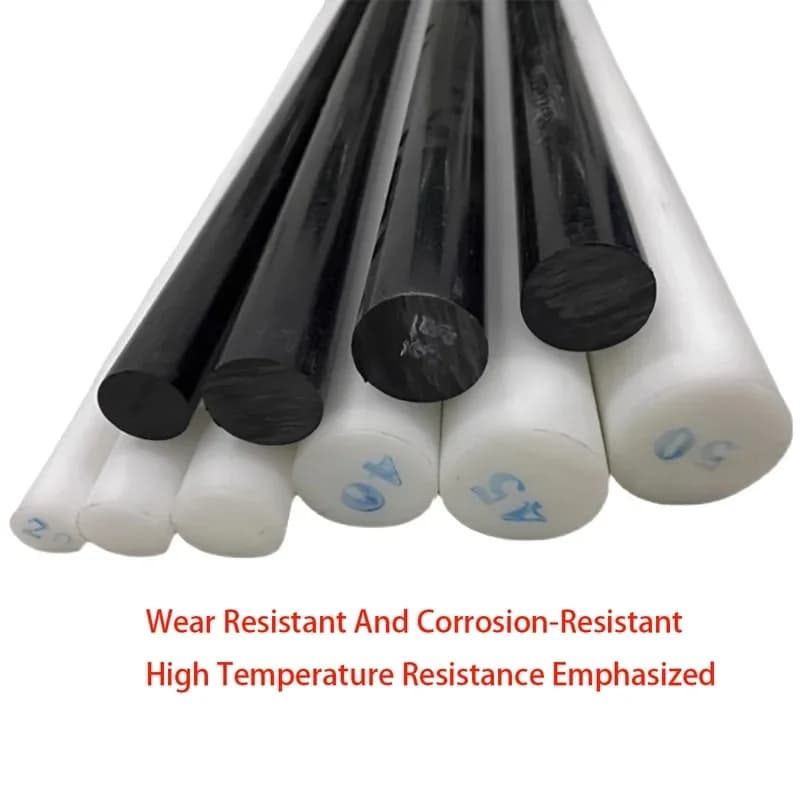 Black White POM Polyoxymethylene Solid Round Rod 4/5/6/8/10/12/15/20/25-150mm Wear Resistant Plastic Bar