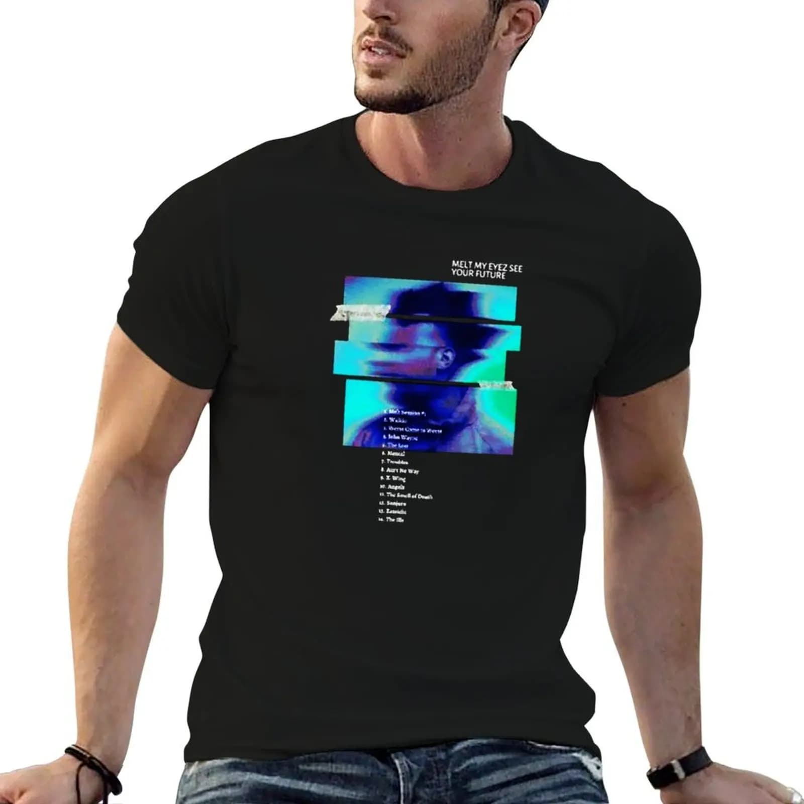 melt my eyez see your future denzel curry T-Shirt graphic tee shirt plus size clothes Men's t-shirts