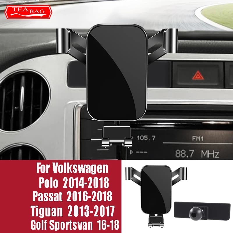 Car Phone Holder For Volkswagen VW Tiguan Passat Polo Golf Sportsvan 2013-2018 Air Vents Navigation Bracket Interior Accessories