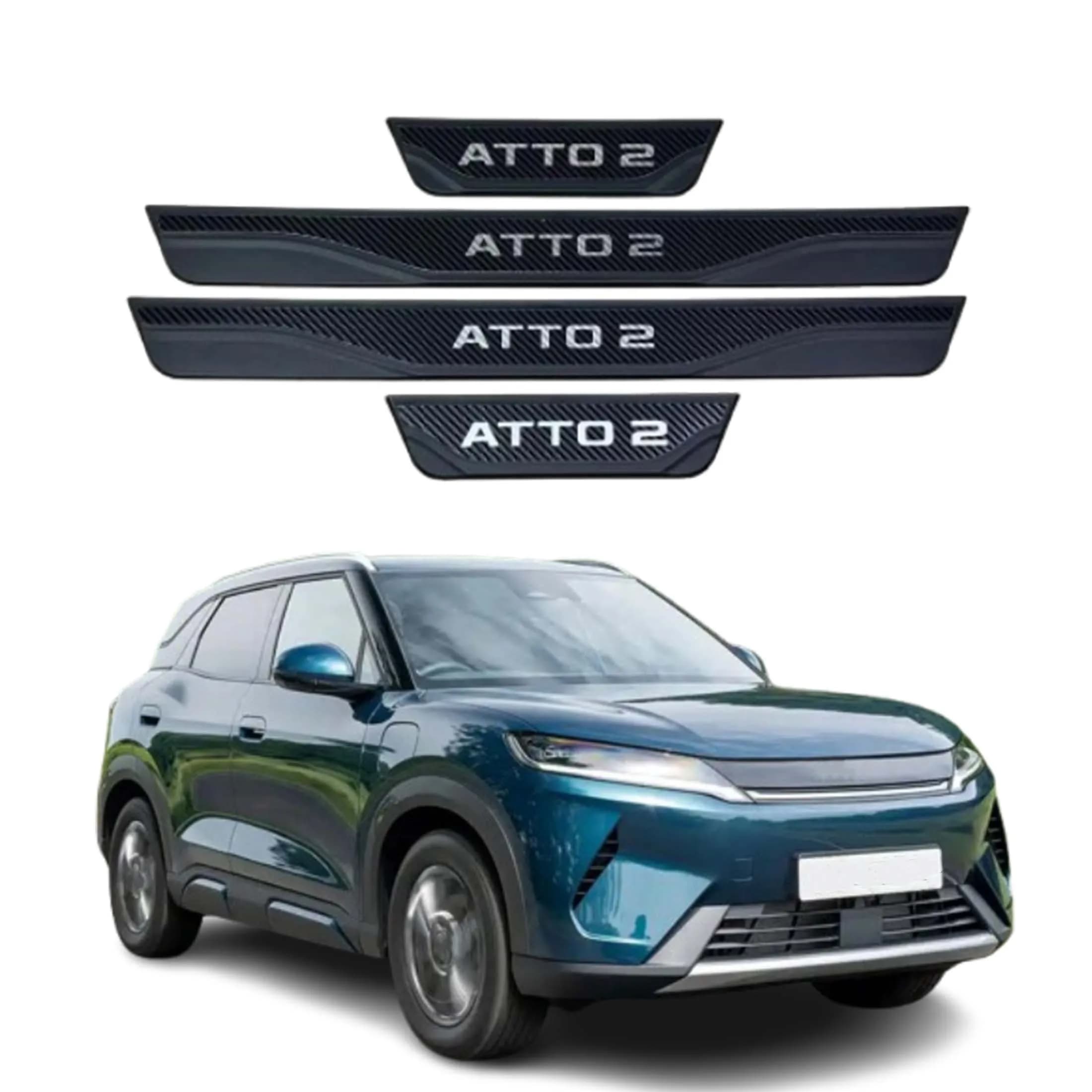 For BYD ATTO 2 2025-2026 Door Sill Plate Car Accessories Threshold Pedal Trim Interior Stickers Entry Sill Protector 4Pcs Set