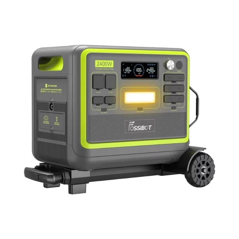 F2400 portable power station 2400W (4800W peak) 2048Wh LiFePO4 battery solar generator 1100W AC 500W solar charging