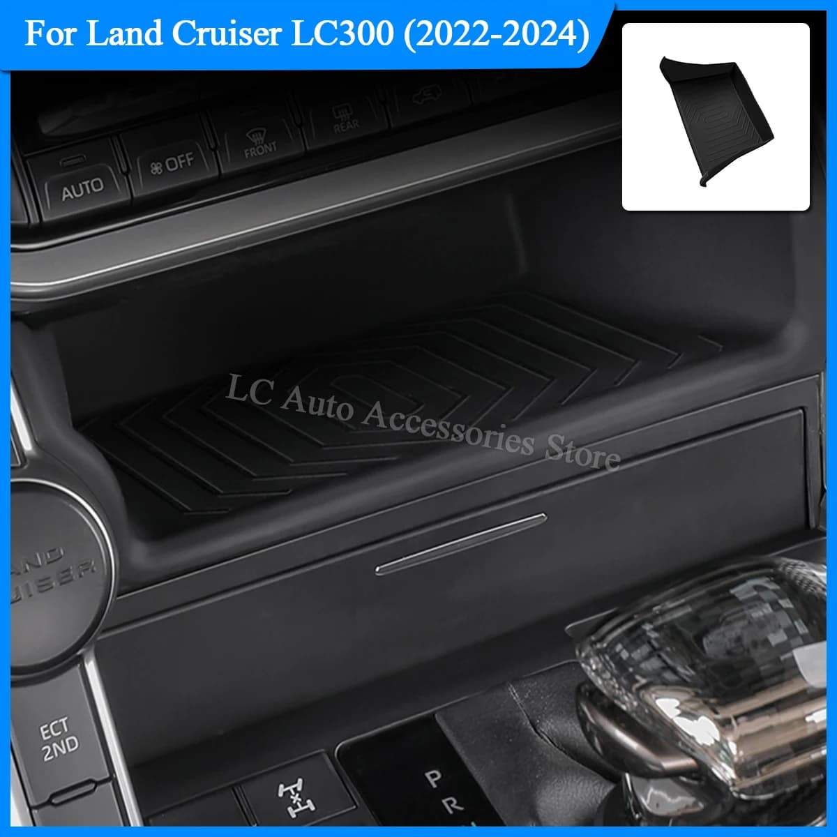 Center Console Upper Storage Box Silicone Pad For Toyota Land Cruiser LC300 2022-2024 Anti-Slip Mat